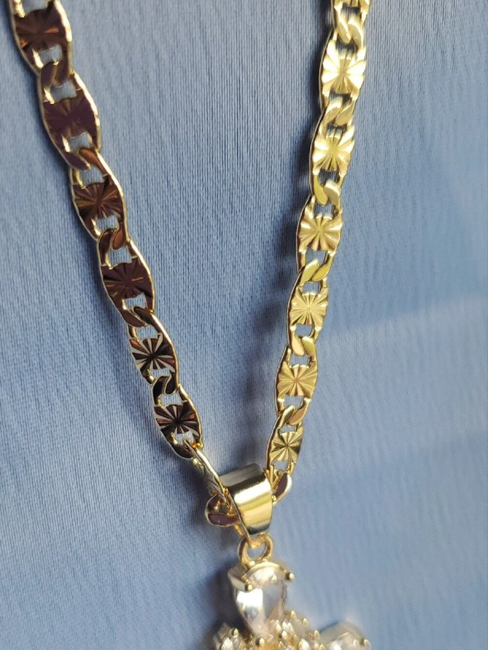 14k Gold Filled Cross Pendant w/ 20